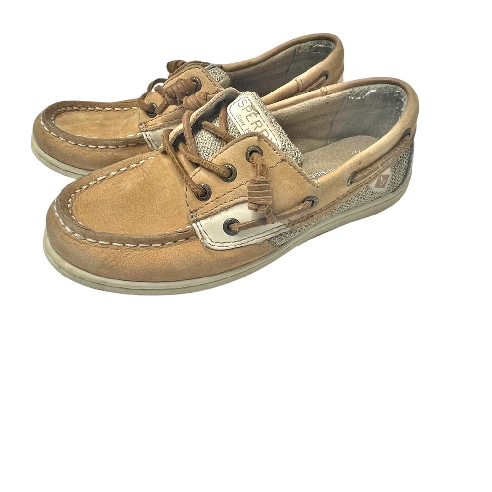 Boys Sperry boat shoes songfish tan 13
